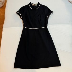 kate spade black with cream detail and piping dress for work or play! Sz 6
